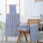 Sunflower® Fürdőlepedő, törölköző, 70x140 cm, kékes-szürke színű