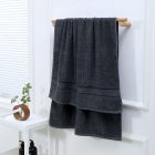 Sunflower® Fürdőlepedő, törölköző, 50x100 cm,  fekete színű