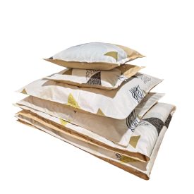    Ágyneműhuzat garnitúra 7 részes, paplanhuzat méret 140x200cm, 2 személyes, barna/fehér mintás