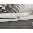  Ágyneműhuzat garnitúra 6 részes, paplanhuzat méret 200x220cm, 2 személyes, szürke/fehér/virág mintás