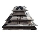  Ágyneműhuzat garnitúra 7 részes, paplanhuzat méret 140x200cm, 2 személyes, fekete/fehér szív mintás