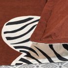  Ágyneműhuzat garnitúra 7 részes, paplanhuzat méret 140x200cm, 2 személyes, barna/fehér szív mintás