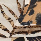  Ágyneműhuzat garnitúra 7 részes, paplanhuzat méret 140x200cm, 2 személyes, barna/fekete virág mintás