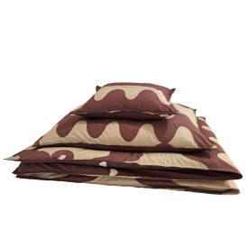    Ágyneműhuzat garnitúra 3 részes, paplanhuzat méret 140x200cm, 1 személyes, barna/szürke mintás