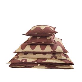  Ágyneműhuzat garnitúra 7 részes, paplanhuzat méret 140x200cm, 2 személyes, barna-szürke mintás