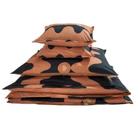    Ágyneműhuzat garnitúra 7 részes, paplanhuzat méret 140x200cm, 2 személyes, barna/fekete mintás