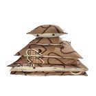  Ágyneműhuzat garnitúra 7 részes, paplanhuzat méret 140x200cm, 2 személyes, barna/fehér/fekete mintás