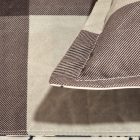  Ágyneműhuzat garnitúra 7 részes, paplanhuzat méret 140x200cm, 2 személyes, kék/barna mintás