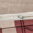  Ágyneműhuzat garnitúra 6 részes, paplanhuzat méret 220x200cm, 2 személyes, vőrős/barna mintás