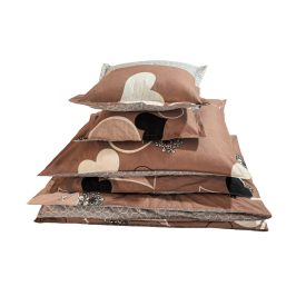    Ágyneműhuzat garnitúra 7 részes, paplanhuzat méret 140x200cm, 2 személyes, fekete/barna mintás