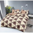  Ágyneműhuzat garnitúra 7 részes, paplanhuzat méret 140x200cm, 2 személyes, barna mintás