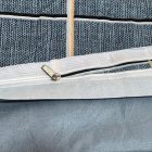  Ágyneműhuzat garnitúra 7 részes, paplanhuzat méret 140x200cm, 2 személyes, kék/szürke mintás