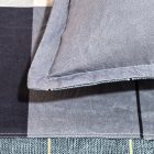  Ágyneműhuzat garnitúra 7 részes, paplanhuzat méret 140x200cm, 2 személyes, kék/szürke mintás