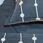  Ágyneműhuzat garnitúra 7 részes, paplanhuzat méret 140x200cm, 2 személyes, kék/barna mintás