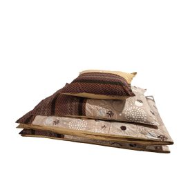    Ágyneműhuzat garnitúra 3 részes, paplanhuzat méret 140x200cm, 1 személyes, barna/fekete mintás