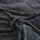 Sunflower® Plüss Ágyneműhuzat garnitúra 6 részes, A/B kialakítás, mindkét oldal használható, paplanhuzat méret 220x200cm, 2 személyes, sötétszürke mintás
