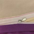  Ágyneműhuzat garnitúra 7 részes, paplanhuzat méret 140x200cm, 2 személyes, lila/bézs