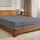 Sunflower® Mikroplüss gumis lepedő, 140x200 cm, maximális magasság 26 cm, világosszürke színű