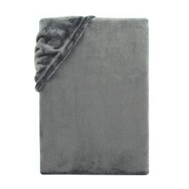   Sunflower® Mikroplüss gumis lepedő, 160x200 cm, maximális magasság 26 cm, sötétszürke színű