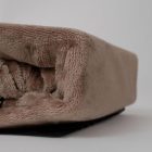 Sunflower® Mikroplüss gumis lepedő, 180x200 cm, maximális magasság 26 cm, barna színű