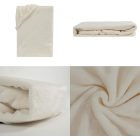 Sunflower® Mikroplüss gumis lepedő, 180x200 cm, maximális magasság 26 cm, világosbarna színű