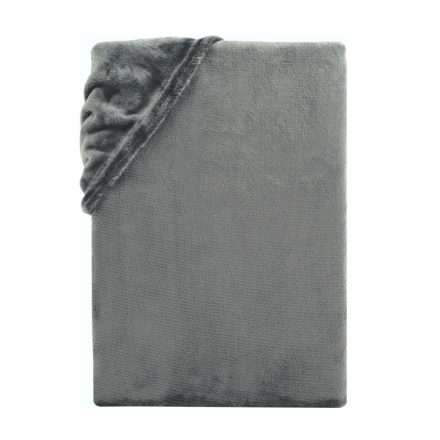 Sunflower® Mikroplüss gumis lepedő, 200x200 cm, maximális magasság 26 cm, sötétszürke színű