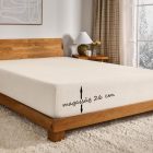 Sunflower® Mikroplüss gumis lepedő, 200x200 cm, maximális magasság 26 cm, világosbarna színű