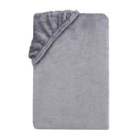   Sunflower® Mikroplüss gumis lepedő, 230x200 cm, maximális magasság 26 cm, világosszürke színű