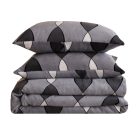 Sunflower® Plüss Ágyneműhuzat garnitúra 7 részes, paplanhuzat méret 140x200cm, 2 személyes, szürke ovális mintás