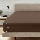 Sunflower® Gumis lepedő, 160x200 cm, maximális magasság 26 cm, sőtét-barna színű