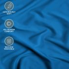 Sunflower® Gumis lepedő, 180x200 cm, maximális magasság 26 cm, szeder-kék színű