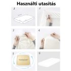 Sunflower® Gumis lepedő, 200x200 cm, maximális magasság 26 cm, fehér színű