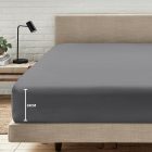 Sunflower® Gumis lepedő, 200x230 cm, maximális magasság 26 cm, galambszürke színű